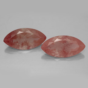 Gemas de andesina labradorita rojo natural de  ct, transparente, transparente / translúcido