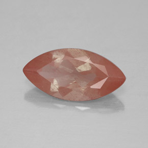 Andesina labradorita naranja natural de 2,23 ct, transparente, transparente / translúcido