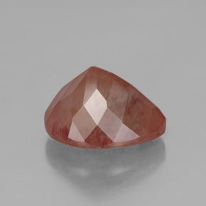Labradorita Andesina Rojo naranja natural de 3.24 ct, Transparente, Transparente / Translúcido