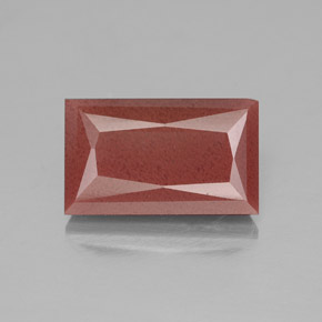 Andesina labradorita rojo natural de 4,12 ct, transparente, transparente / translúcido