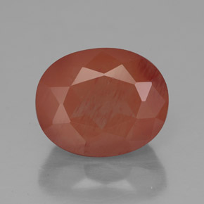 Andesina labradorita rojo natural de 4,21 ct, transparente, transparente / translúcido