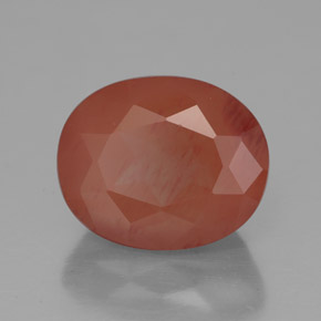 Andesina labradorita rojo natural de 4,21 ct, transparente, transparente / translúcido