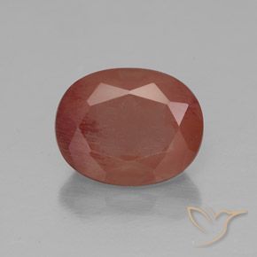 3.01ct Natural Rojo azulado Labradorita Andesina, Ovalada, Transparente / Translúcido