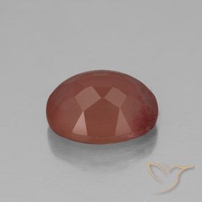 Labradorita Andesina Rojo azulado natural de 3.01 ct, Ovalada, Transparente / Translúcido