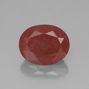 Andesina labradorita rojo natural de 2,84 ct, transparente, transparente / translúcido