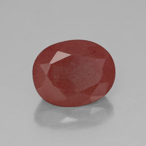Andesina labradorita rojo natural de 2,84 ct, transparente, transparente / translúcido