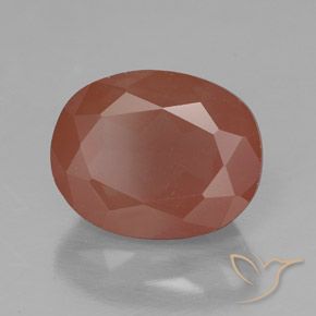 Labradorita Andesina Rojo azulado natural de 3.10 ct, Ovalada, Transparente / Translúcido