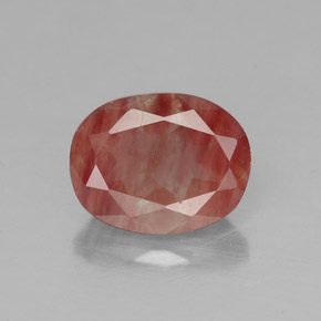 Labradorita Andesina Rojo naranja natural de 1.90 ct, Transparente, Transparente / Translúcido