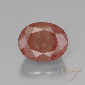 2.46ct Natural Rojo sangre Labradorita Andesina, Ovalada, Transparente