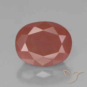 2.59ct Natural Naranja rojizo pálido Labradorita Andesina, Ovalada, Transparente / Translúcido