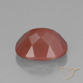 Labradorita Andesina Naranja rojizo pálido natural de 2.59 ct, Ovalada, Transparente / Translúcido