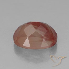 Labradorita Andesina Naranja rojizo pálido natural de 2.94 ct, Ovalada, Transparente