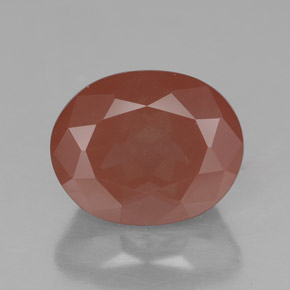 Labradorita Andesina Rojo naranja natural de 3.11 ct, Transparente, Transparente / Translúcido
