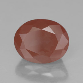 Labradorita Andesina Rojo naranja natural de 3.11 ct, Transparente, Transparente / Translúcido