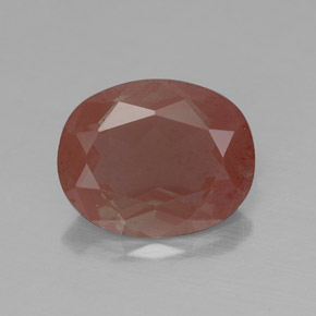 Andesina labradorita rojo natural de 2,40 ct, transparente, transparente / translúcido