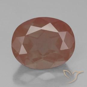 3.55ct Natural Naranja cálido Labradorita Andesina, Ovalada, Transparente