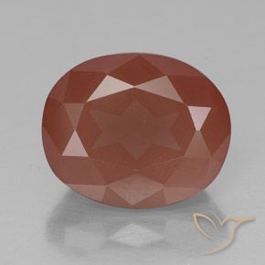 3.99ct Natural Naranja rojizo pálido Labradorita Andesina, Ovalada, Transparente / Translúcido