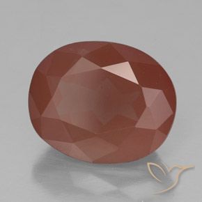Labradorita Andesina Naranja rojizo pálido natural de 3.99 ct, Ovalada, Transparente / Translúcido