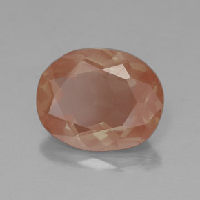 Labradorita Andesina Naranja miel natural de 2.46 ct, Corte Óvalo, Transparente