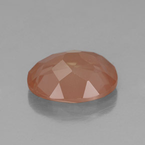 Labradorita Andesina Naranja miel natural de 2.46 ct, Corte Óvalo, Transparente