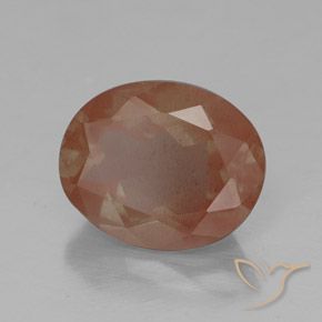 Labradorita Andesina Naranja cálido natural de 2.62 ct, Ovalada, Transparente / Translúcido