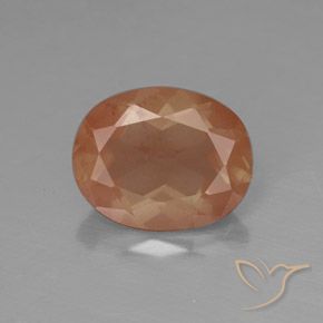 2.59ct Natural Naranja pomelo Labradorita Andesina, Ovalada, Transparente / Translúcido