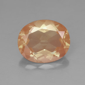 Labradorita Andesina Naranja miel natural de 3.49 ct, Transparente, Transparente / Translúcido