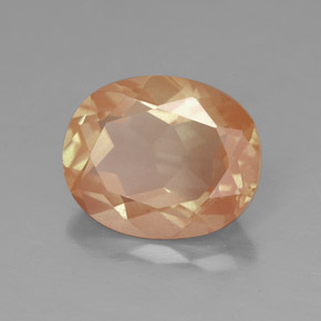 Labradorita Andesina Naranja miel natural de 3.49 ct, Transparente, Transparente / Translúcido
