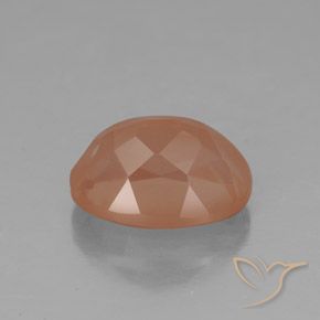 Labradorita Andesina Naranja rojizo claro natural de 2.99 ct, Ovalada, Transparente