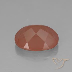 Labradorita Andesina Naranja rojizo pálido natural de 3.40 ct, Ovalada, Translúcido