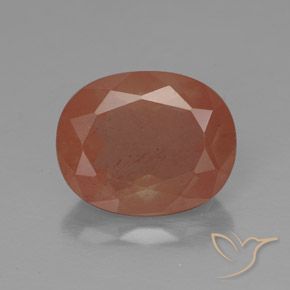 3.31ct Natural Naranja pomelo Labradorita Andesina, Ovalada, Translúcido