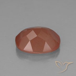 Labradorita Andesina Naranja pomelo natural de 3.31 ct, Ovalada, Translúcido