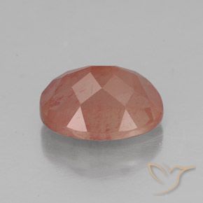 Labradorita Andesina Naranja rojizo pálido natural de 2.06 ct, Ovalada, Transparente / Translúcido