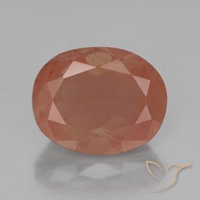 2.82ct Natural Rojo medio Labradorita Andesina, Ovalada, Transparente / Translúcido