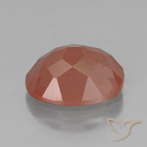 Labradorita Andesina Rojo medio natural de 2.82 ct, Ovalada, Transparente / Translúcido