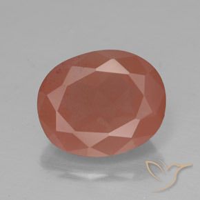 3.55ct Natural Rojo medio Labradorita Andesina, Ovalada, Translúcido
