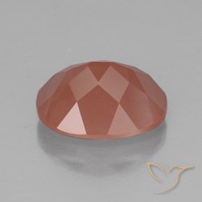 Labradorita Andesina Rojo medio natural de 3.55 ct, Ovalada, Translúcido