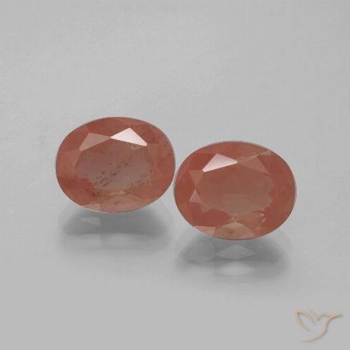 5.49ctw Natural Rojo medio Labradorita Andesina, Ovalada, Transparente