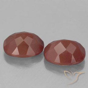 Gemas de andesina labradorita rojo natural de 7,36 ct, transparente, transparente / translúcido