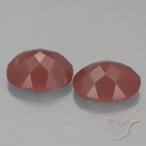 Gemas de Labradorita Andesina Rojo oscuro natural de 4.98 ct, Ovalada, Transparente