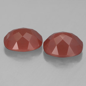 Gemas de andesina labradorita rojo natural de 5,49 ct, corte óvalo, transparente