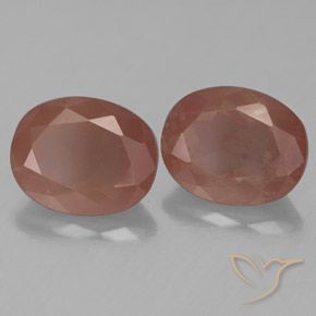 Gemas de Labradorita Andesina Naranja rojizo pálido natural de 5.11 ct, Ovalada, Transparente