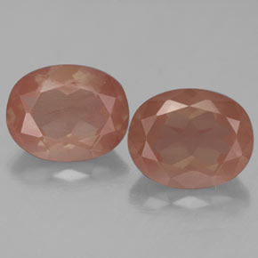 Gemas de Labradorita Andesina Naranja miel natural de  ct, Corte Óvalo, Transparente