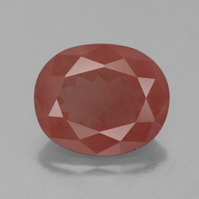 Andesina labradorita rojo natural de 4,44 ct, transparente, transparente / translúcido