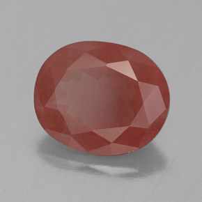 Andesina labradorita rojo natural de 4,44 ct, transparente, transparente / translúcido