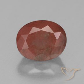 2.97ct Natural Rojo medio Labradorita Andesina, Ovalada, Transparente