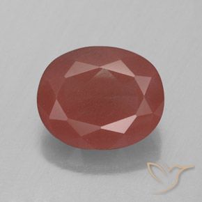 4.20ct Natural Rojo medio Labradorita Andesina, Ovalada, Transparente / Translúcido