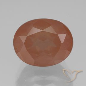 3.06ct Natural Naranja medio Labradorita Andesina, Ovalada, Transparente / Translúcido