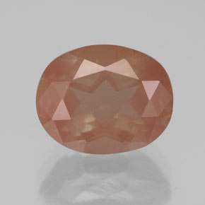 Andesina labradorita naranja natural de 2,72 ct, transparente, transparente / translúcido