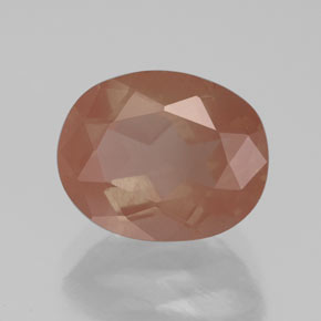 Andesina labradorita naranja natural de 2,72 ct, transparente, transparente / translúcido